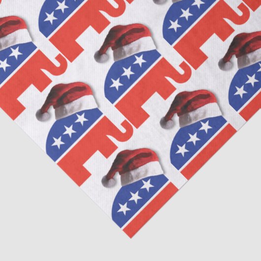 Papier Mousseline Père Noël Eléphant Républicain (Détail)