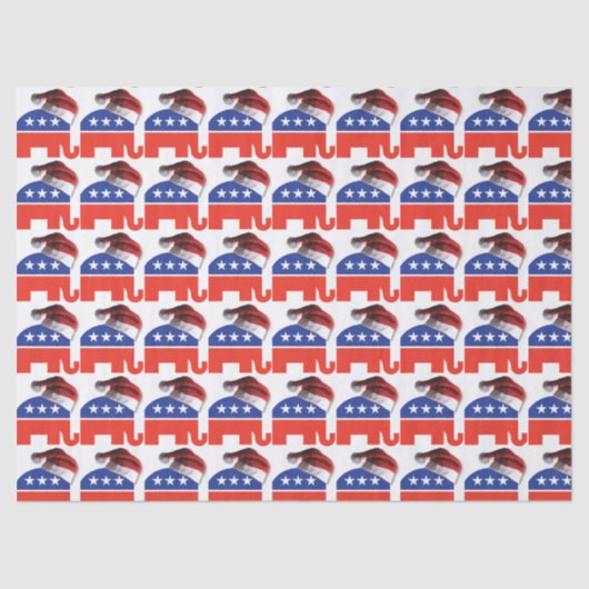 Papier Mousseline Père Noël Eléphant Républicain (Recto)