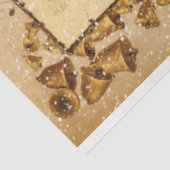 Papier Mousseline Père Noël en Neige avec Roses & Musique (Détail)