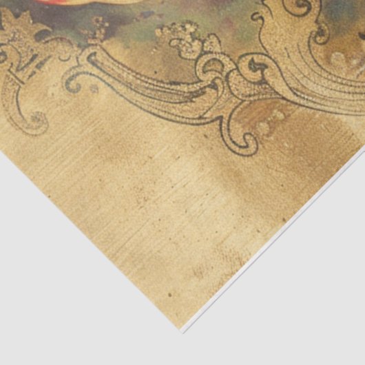 Papier Mousseline Père Noël encadrée (Détail)