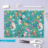 Papier Mousseline Père Noël et Joyeux amis (Artisanat)