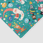 Papier Mousseline Père Noël et Joyeux amis (Détail)