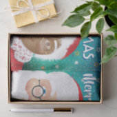 Papier Mousseline Père Noël et Mme Claus Fêtes de Noël (Cadeau)