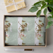 Papier Mousseline Père Noël Et Reindeer Motif Sans Faille (Cadeau)