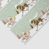 Papier Mousseline Père Noël Et Reindeer Motif Sans Faille (Détail)