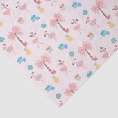Papier Mousseline Père Noël Flamingo Pattern Amusant rose Tropical N (Détail)