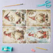 Papier Mousseline Père Noël Gnomes (Artisanat)