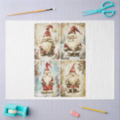 Papier Mousseline Père Noël Gnomes (Artisanat)