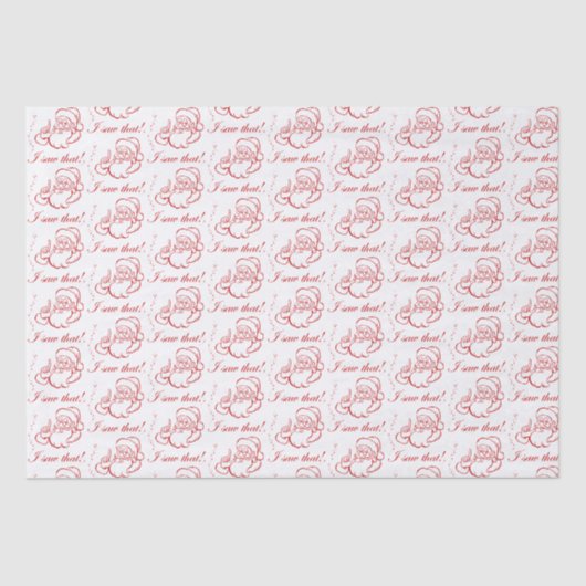 Papier Mousseline Père Noël L'A Vu ! (Recto)