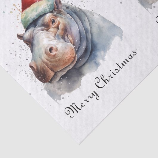 Papier Mousseline Père Noël Little Hippo, coutume (Détail)
