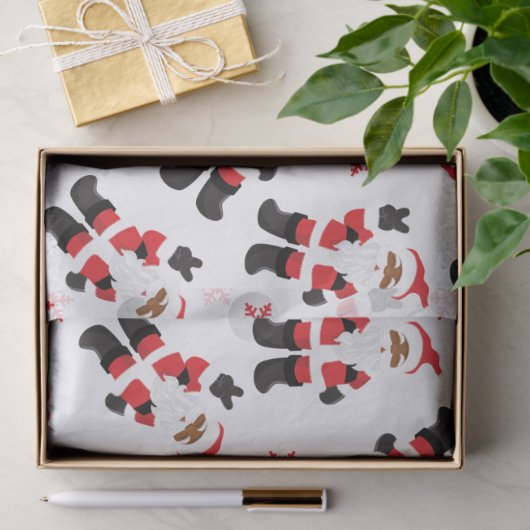 Papier Mousseline Père Noël noir (Cadeau)