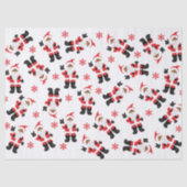 Papier Mousseline Père Noël noir (Recto)