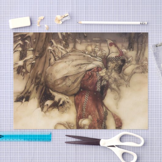 Papier Mousseline "Père Noël" par Arthur Rackham (Artisanat)