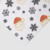 Papier Mousseline Père Noël Père Noël Illustration de neige (Détail)