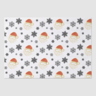 Papier Mousseline Père Noël Père Noël Illustration de neige