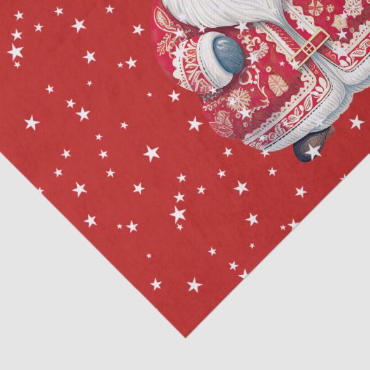Papier Mousseline Père Noël populaire scandinave (Détail)