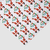 Papier Mousseline Père Noël portant un masque médical (Détail)