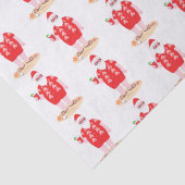 Papier Mousseline père Noël prend une journée de plage (Détail)