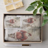 Papier Mousseline Père Noël Rassembler les rennes (Cadeau)
