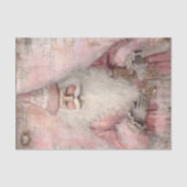 Papier Mousseline Père Noël rose vintage (Recto)