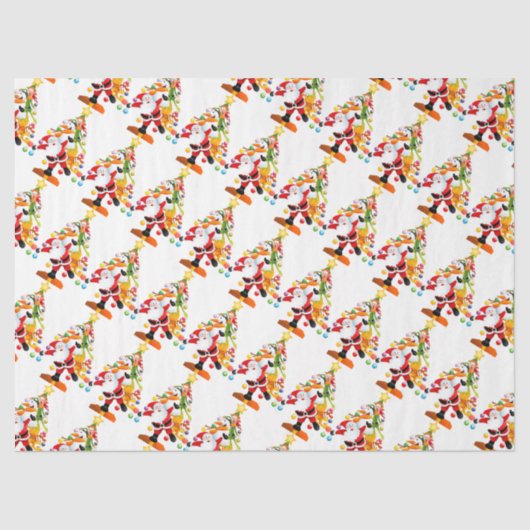 Papier Mousseline Père Noël, Rudolph, Snowman et Elf (Recto)