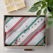 Papier Mousseline Père Noël & Snowman Christmas Stripes (Cadeau)