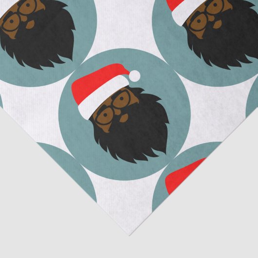 Papier Mousseline Père Noël souriant (Détail)