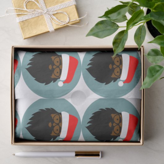 Papier Mousseline Père Noël souriant (Cadeau)