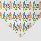 Papier Mousseline Père Noël tropicale (Détail)