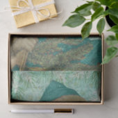 Papier Mousseline Père Noël Turquoise (Cadeau)