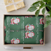 Papier Mousseline Père Noël Vert Customisé Enfants Noël (Cadeau)