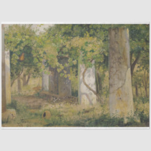 Papier Mousseline Pergola Avec Raisins À Vins (Paysage Vignoble)