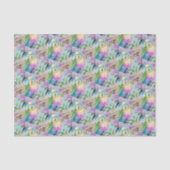 Papier Mousseline Perky Pastel Pink Parakeles Jaunes et Bleues (Recto)