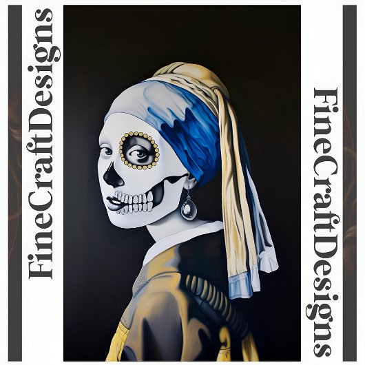 Papier Mousseline Perle oreille Vermeer Vermeer Parodie Découpage L