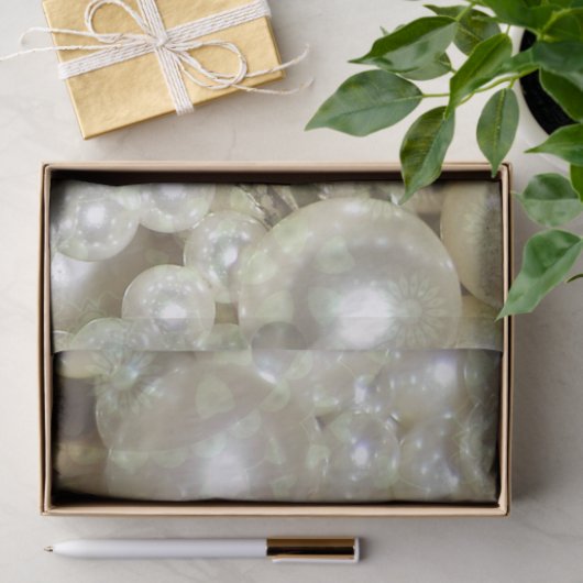 Papier Mousseline Perles Avec Design Or (Cadeau)