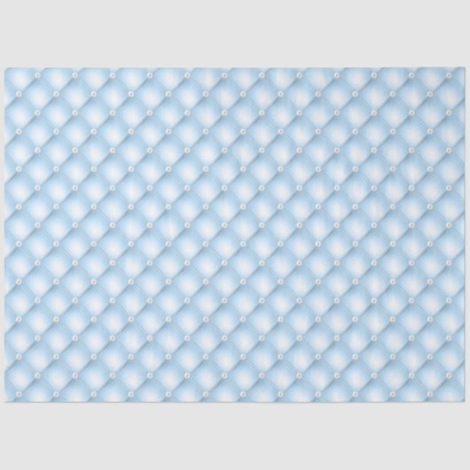 Papier Mousseline Perles bleues touffues (Recto)