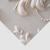 Papier Mousseline Perles cristaux France Damas broderie Découpage (Détail)