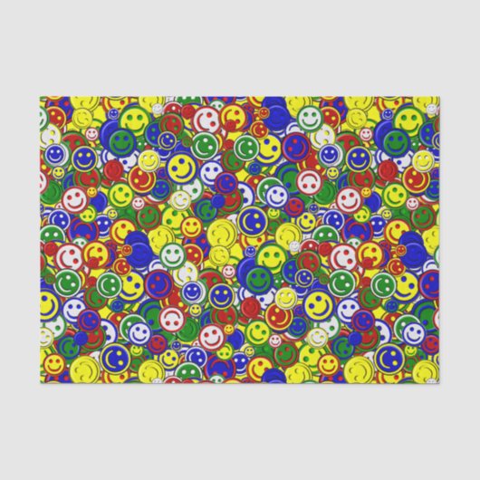 Papier Mousseline Perles d'allocation de visage Joyeuses primaires (Recto)