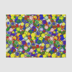 Papier Mousseline Perles d'allocation de visage Joyeuses primaires