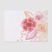 Papier Mousseline Perles de dentelle rose romantique (Recto)