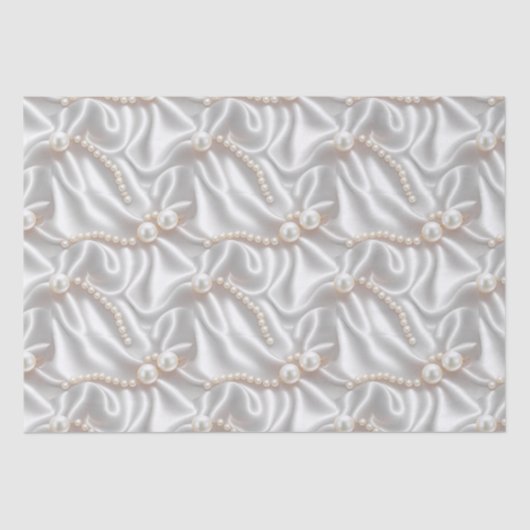 Papier Mousseline Perles et satin (Recto)