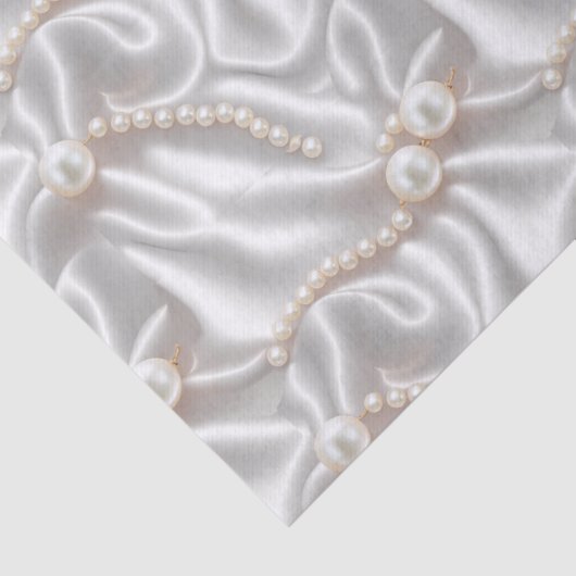 Papier Mousseline Perles & Satin (Détail)