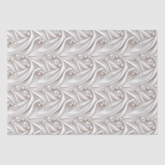 Papier Mousseline Perles & Satin (Recto)