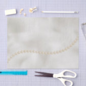 Papier Mousseline Perles White Luxe (Artisanat)