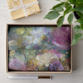 Papier Mousseline Perroquet à couronne florale dans le découpage en (Cadeau)