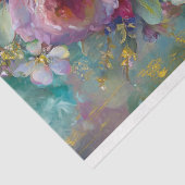 Papier Mousseline Perroquet à couronne florale dans le découpage en (Détail)