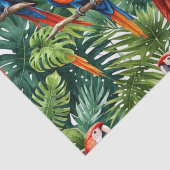 Papier Mousseline perroquet jungle papier de tissus (Détail)