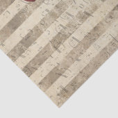 Papier Mousseline Perroquet rouge sur la page de découpage Tan Strip (Détail)