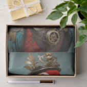 Papier Mousseline Perroquet vapeur coloré unique (Cadeau)