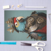 Papier Mousseline Perroquet vapeur coloré unique (Artisanat)